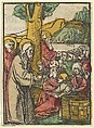 The Feeding of the 5000, from Das Plenarium, Hans Schäufelein  German, Woodcut (hand-colored)
