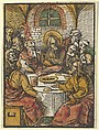The Last Supper, from Das Plenarium, Hans Schäufelein  German, Woodcut (hand-colored)