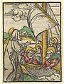 The Second Draught of Fishes by Saint Peter, from Das Plenarium, Hans Schäufelein  German, Woodcut (hand-colored)