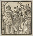A Fool in the Service of the Devil and a Virtuous Man, from Hymmelwagen auff dem, wer wol lebt..., Hans Schäufelein German, Woodcut