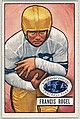 Card Number 24, Francis Rogel, Fullback, Pittsburgh Steelers, from the Bowman Football series (R407-3) issued by Bowman Gum, Issued by Bowman Gum Company, Commercial color lithograph