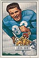 Card Number 26, Leon Hart, Fullback, Detroit Lions, from the Bowman Football series (R407-3) issued by Bowman Gum, Issued by Bowman Gum Company, Commercial color lithograph
