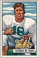 Card Number 27, Thurman McGraw, Tackle, Detroit Lions, from the Bowman Football series (R407-3) issued by Bowman Gum, Issued by Bowman Gum Company, Commercial color lithograph