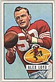 Card Number 31, Alex Lyod, End, San Francisco 49ers, from the Bowman Football series (R407-3) issued by Bowman Gum, Issued by Bowman Gum Company, Commercial color lithograph