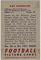 Card Number 39, Ken Carpenter, Halfback, Cleveland Browns, from the Bowman Football series (R407-3) issued by Bowman Gum, Issued by Bowman Gum Company, Commercial color lithograph
