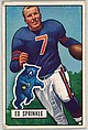 Card Number 51, Ed Sprinkle, End, Chicago Bears, from the Bowman Football series (R407-3) issued by Bowman Gum, Issued by Bowman Gum Company, Commercial color lithograph