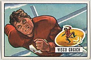 Card Number 68, Visco Grgich, Guard, San Francisco 49ers, from the Bowman Football series (R407-3) issued by Bowman Gum, Issued by Bowman Gum Company, Commercial color lithograph
