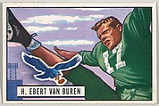 Card Number 84, H. Ebert Van Buren, Fullback and Halfback, Philadelphia Eagles, from the Bowman Football series (R407-3) issued by Bowman Gum, Issued by Bowman Gum Company, Commercial color lithograph
