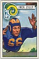 Card Number 78, Jack Zilly, End, Los Angeles Rams, from the Bowman Football series (R407-3) issued by Bowman Gum, Issued by Bowman Gum Company, Commercial color lithograph