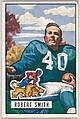 Card Number 101, Robert Smith, Halfback, Detroit Lions, from the Bowman Football series (R407-3) issued by Bowman Gum, Issued by Bowman Gum Company, Commercial color lithograph