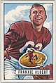 Card Number 103, Frankie Albert, Quarterback, San Francisco 49ers, from the Bowman Football series (R407-3) issued by Bowman Gum, Issued by Bowman Gum Company, Commercial color lithograph