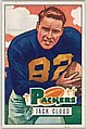 Card Number 124, Jack Cloud, Fullback, Green Bay Packers, from the Bowman Football series (R407-3) issued by Bowman Gum, Issued by Bowman Gum Company, Commercial color lithograph