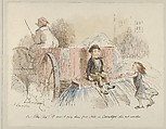 Boy (loq.) O don't I pity them poor Nobs in Carriages this hot weather, John Leech British, Watercolor, pen and brown ink