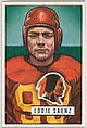 Card Number 142, Eddie Saenz, Washington Redskins, from the Bowman Football series (R407-3) issued by Bowman Gum, Issued by Bowman Gum Company, Commercial color lithograph