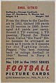 Card Number 139, Emil Sitko, Halfback, Chicago Cardinals, from the Bowman Football series (R407-3) issued by Bowman Gum, Issued by Bowman Gum Company, Commercial color lithograph