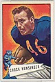 Chuck Hunsinger, from the Bowman Football series (R407-4) issued by Bowman Gum, Issued by Bowman Gum Company, Commercial color lithograph