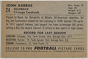 John Karras, University of Illinois, from the Bowman Football series (R407-4) issued by Bowman Gum, Issued by Bowman Gum Company, Commercial color lithograph