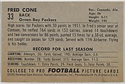 Fred Cone, from the Bowman Football series (R407-4) issued by Bowman Gum, Issued by Bowman Gum Company, Commercial color lithograph
