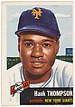 Card Number 20, Henry Thompson, Outfielder, New York Giants, from the series Topps Dugout Quiz (R414-7) issued by Topps Chewing Gum Company, Issued by Topps Chewing Gum Company (American, Brooklyn), Commercial color lithograph