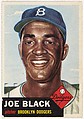 Card Number 81, Joe Black, Pitcher, Brooklyn Dodgers, from the series Topps Dugout Quiz (414-7), issued by Topps Chewing Gum Company, Issued by Topps Chewing Gum Company (American, Brooklyn), Commercial color lithograph