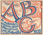 ABC: A Nonsense Alphabet in Pictures, Conrad Felixmüller German, Woodcut title page printed in red and blue and fifteen hand-colored woodcuts