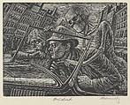 Accident, Albert Abramovitz (American, 1879–1963), Wood engraving