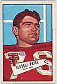 Jerrell Price, Texas Tech., from the Bowman Football series (R407-4) issued by Bowman Gum, Issued by Bowman Gum Company, Commercial color lithograph