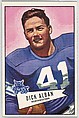 Dick Alban, Northwestern University, from the Bowman Football series (R407-4) issued by Bowman Gum, Issued by Bowman Gum Company, Commercial color lithograph