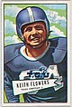 Keith Flowers, Texas Christian University, from the Bowman Football series (R407-4) issued by Bowman Gum, Issued by Bowman Gum Company, Commercial color lithograph