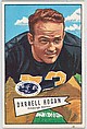 Darrell Hogan, Pittsburgh Steelers, from the Bowman Football series (R407-4) issued by Bowman Gum, Issued by Bowman Gum Company, Commercial color lithograph