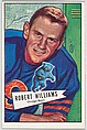 Robert Williams, Chicago Bears, from the Bowman Football series (R407-4) issued by Bowman Gum, Issued by Bowman Gum Company, Commercial color lithograph