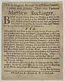 Announcement for Buchinger’s Appearance at Norwich in 1733, Matthias Buchinger  German, Letterpress