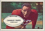 Charley Trippi, Cardinals, from the Bowman Football series (R407-5) issued by Bowman Gum, Issued by Bowman Gum Company, Commercial color lithograph