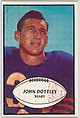 John Dottley, Bears, from the Bowman Football series (R407-5) issued by Bowman Gum, Issued by Bowman Gum Company, Commercial color lithograph