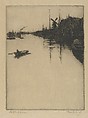 Canal, Rotterdam, George Charles Aid American, Etching