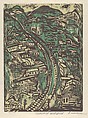 Peekskill Waterfront, Lillian Adelman (American, born 1899?–?1985), Color Linocut