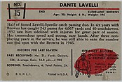 Dante Lavelli, Browns, from the Bowman Football series (R407-5) issued by Bowman Gum, Issued by Bowman Gum Company, Commercial color lithograph