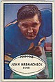 John Kreamcheck, Bears, from the Bowman Football series (R407-5) issued by Bowman Gum, Issued by Bowman Gum Company, Commercial color lithograph