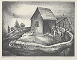 Barn and Tree, Charles Henry Alston (American, Charlotte, North Carolina 1907–1977 New York), Lithograph