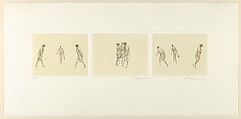 Sequence, Harold Altman  American, Etching with chine collé on three plates