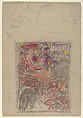 Study for Au Moulin Rouge, Pierre Bonnard (French, Fontenay-aux-Roses 1867–1947 Le Cannet), Charcoal and pastel on paper