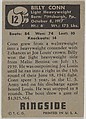 Billy Conn, Light Heavy Champion, 1939-1941, from the Topps Ringside series (R411) issued by Topps Chewing Gum Company, Issued by Topps Chewing Gum Company (American, Brooklyn), Commercial color lithograph