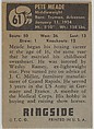 Pete Mead, Middleweight, from the Topps Ringside series (R411) issued by Topps Chewing Gum Company, Issued by Topps Chewing Gum Company (American, Brooklyn), Commercial color lithograph