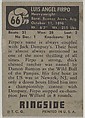 Luis Firpo, Heavyweight, from the Topps Ringside series (R411) issued by Topps Chewing Gum Company, Issued by Topps Chewing Gum Company (American, Brooklyn), Commercial color lithograph
