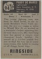 Paddy De Marco, Lightweight, from the Topps Ringside series (R411) issued by Topps Chewing Gum Company, Issued by Topps Chewing Gum Company (American, Brooklyn), Commercial color lithograph