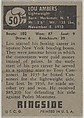 Lou Ambers, Lightweight Champion, 1939, from the Topps Ringside series (R411) issued by Topps Chewing Gum Company, Issued by Topps Chewing Gum Company (American, Brooklyn), Commercial color lithograph