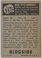 Bob Fitzsimmons, Heavyweight Champion, 1897-1899, from the Topps Ringside series (R411) issued by Topps Chewing Gum Company, Issued by Topps Chewing Gum Company (American, Brooklyn), Commercial color lithograph