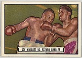 Joe Wolcott vs. Ezzard Charles, from the Topps Ringside series (R411) issued by Topps Chewing Gum Company, Issued by Topps Chewing Gum Company (American, Brooklyn), Commercial color lithograph
