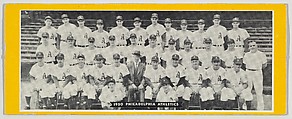 Team portrait of 1950 Philadelphia Athletics, from the Topps Team Pictures series (R414-4) issued by Topps Chewing Gum Company, Issued by Topps Chewing Gum Company (American, Brooklyn), Photolithograph
