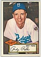 Card Number 1, Andy Pafko, Brooklyn Dodgers, from the Topps Baseball series (R414-6) issued by Topps Chewing Gum Company, Issued by Topps Chewing Gum Company (American, Brooklyn), Commercial color lithograph